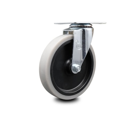 Service Caster 5 Inch Thermoplastic Rubber Wheel Top Plate Swivel Caster SCC-05S510-TPRS